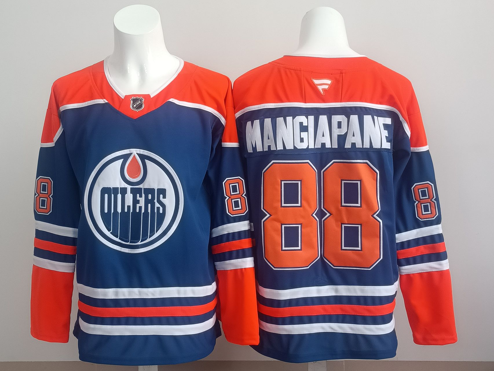 Men 2025 Edmonton Oilers #88 Mangiapane Blue NHL Jersey style 01->detroit red wings->NHL Jersey